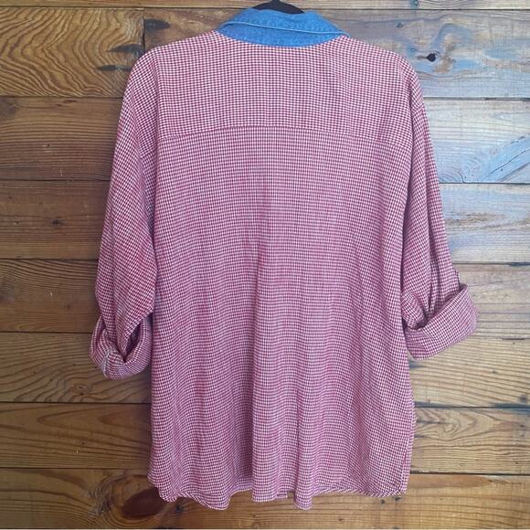 Napa Valley red checkered button down • vintage 90s - Picture 5 of 7